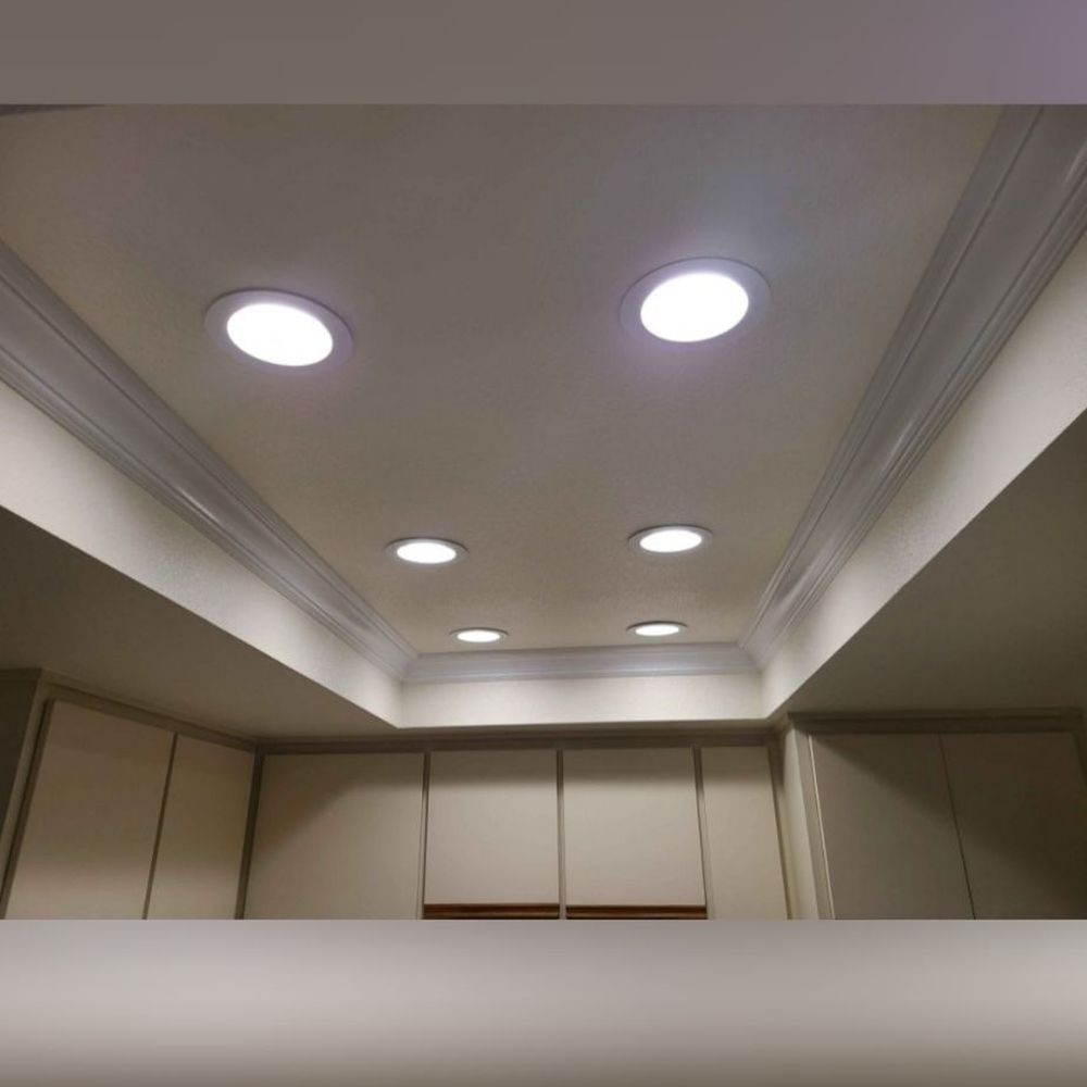Efficient Construction - New can lights and crown molding. - Roofing Near Me - Gardena, California