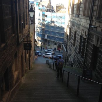 Royal Mile - Going up the stairs leads to the top of Castle Hill and the entrance of the Castle Esplanade. - Landmarks & Historical Buildings Near Me - Edinburgh, EDH