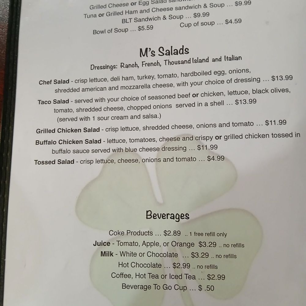 M's Cafe - Menu 2 - Cafes Near Me - Midland, Michigan
