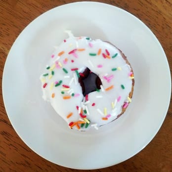 Duck Donuts - Vanilla icing with rainbow sprinkles - Donuts Near Me - Duck, North Carolina Duck Donuts - Vanilla icing with rainbow sprinkles - Donuts Near Me - Duck, North Carolina