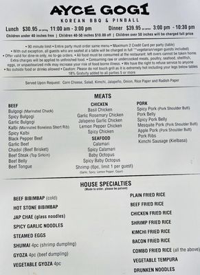 Menu photo 5 AYCE Gogi - VAN NUYS Van Nuys, CA