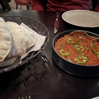 Leila - Tomato kibbeh and pita bread - Lebanese Near Me - Detroit, Michigan Leila - Tomato kibbeh and pita bread - Lebanese Near Me - Detroit, Michigan