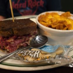 Lucky's 13 Pub - Half Reuben sandwich & chili w/fritos & cheese