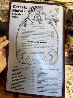 Menu photo 1 Grizzly Manor Cafe Big Bear Lake, CA
