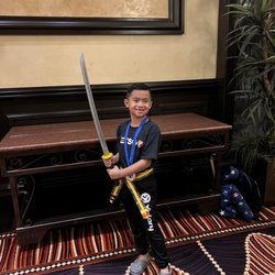 Victory Martial Arts - Shadow Hills - My son earning his first place in a weapons tournament at Santa Fe