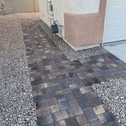 Pavers on the side of my house Pavers on the side of my house