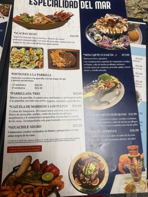 Menu photo 1 Mariscos Los Pulpos Orlando, FL Menu photo 1 Mariscos Los Pulpos Orlando, FL