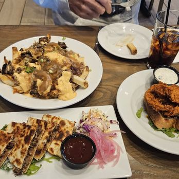 The Craft Bar - Destin - Pork Poutin, hot chicken and pork quesidia. - Gastropubs Near Me - Destin, Florida