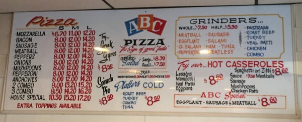 Menu photo 2 ABC Pizza Winsted, CT Menu photo 2 ABC Pizza Winsted, CT