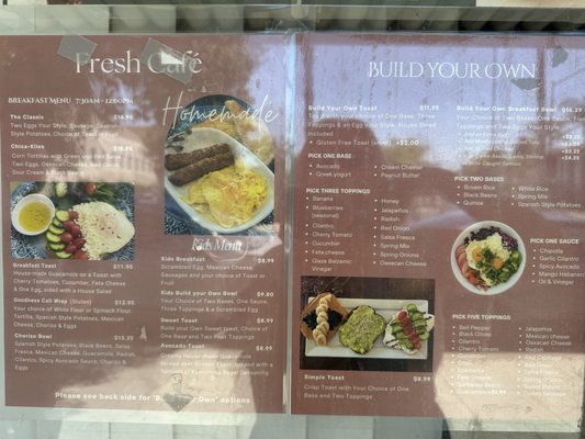 Menu photo 1 Fresh Cafe Escondido, CA Menu photo 1 Fresh Cafe Escondido, CA