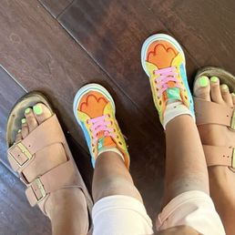 Pedicured nails Pedicured nails