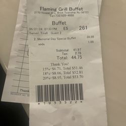 Flaming Grill Buffet - Check