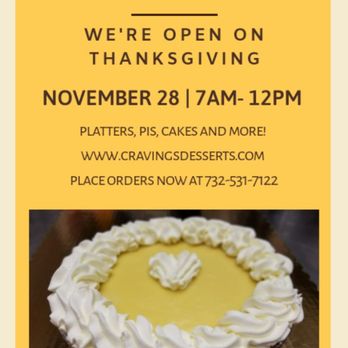 Cravings Desserts - place your holiday orders now - Bakeries Near Me - Allenhurst, New Jersey