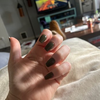 Stella Nail Lounge - My most recent set!  Great shape, great polish job! - Nail Salons Near Me - Seattle, Washington