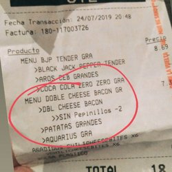Burger King - Expectativas de mi pedido.