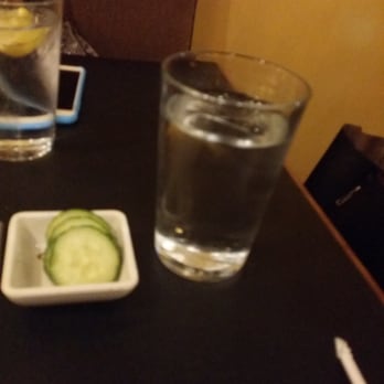 Circle Sushi - Water and cucumber slices - Sushi Bars Near Me - Atlanta, Georgia