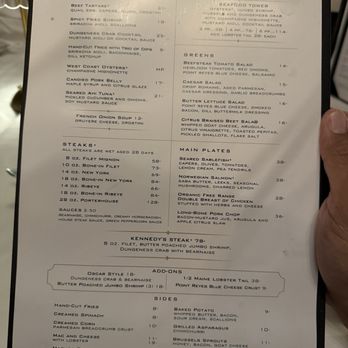 Kennedy's Steakhouse - Menu - Steakhouses Near Me - Eugene, Oregon Kennedy's Steakhouse - Menu - Steakhouses Near Me - Eugene, Oregon