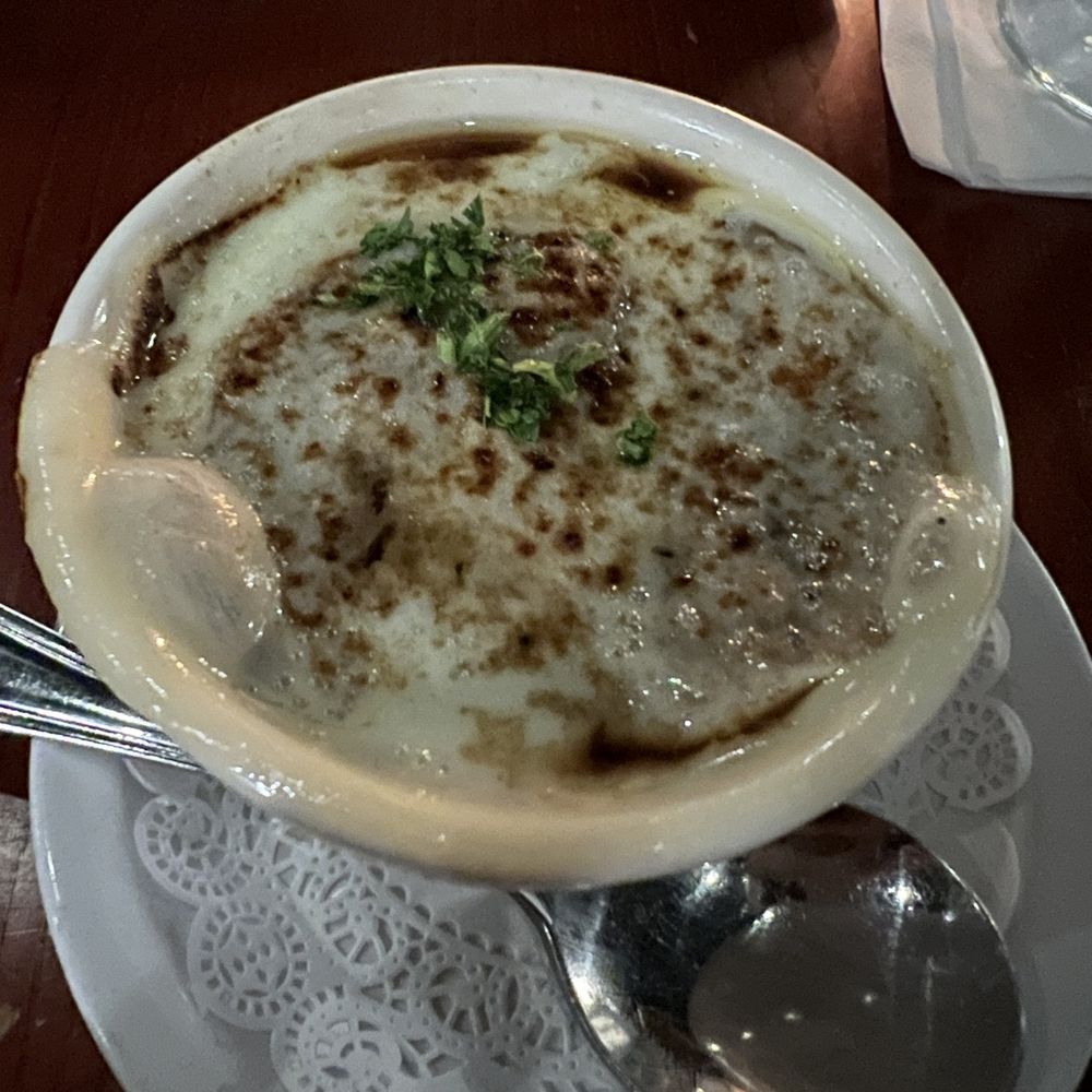 O'Brien's Bistro - My favorite...Onion Soup - New American Near Me - Pensacola, Florida O'Brien's Bistro - My favorite...Onion Soup - New American Near Me - Pensacola, Florida