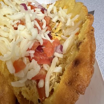 Pana's Flavors - Chicken empanada with pico salsa and cheese added - Food Trucks Near Me - Raleigh, North Carolina