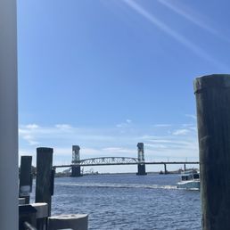 View on the River Walk in Wilmington outside by The George View on the River Walk in Wilmington outside by The George