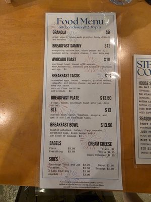 Menu photo 2 Steadfast Coffee Nashville, TN