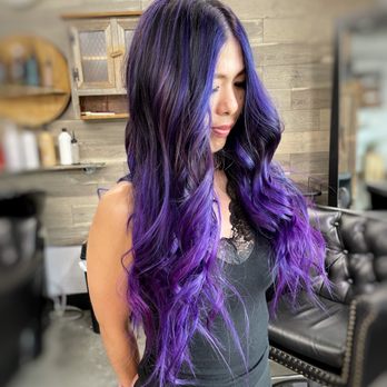 Tee Alexi Hair - Purple balayage - Hair Stylists Near Me - Brea, California Tee Alexi Hair - Purple balayage - Hair Stylists Near Me - Brea, California