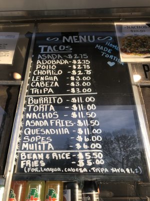 Menu photo 2 Tacos El Pichon Fresno, CA