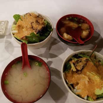 Wild Ginger - Salads with ginger dressing, miso soup, and wonton soup - Asian Fusion Near Me - Hilliard, Ohio Wild Ginger - Salads with ginger dressing, miso soup, and wonton soup - Asian Fusion Near Me - Hilliard, Ohio