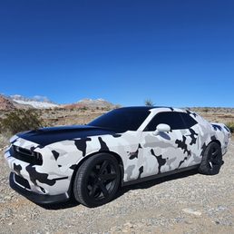 Black hood, roof and trunk