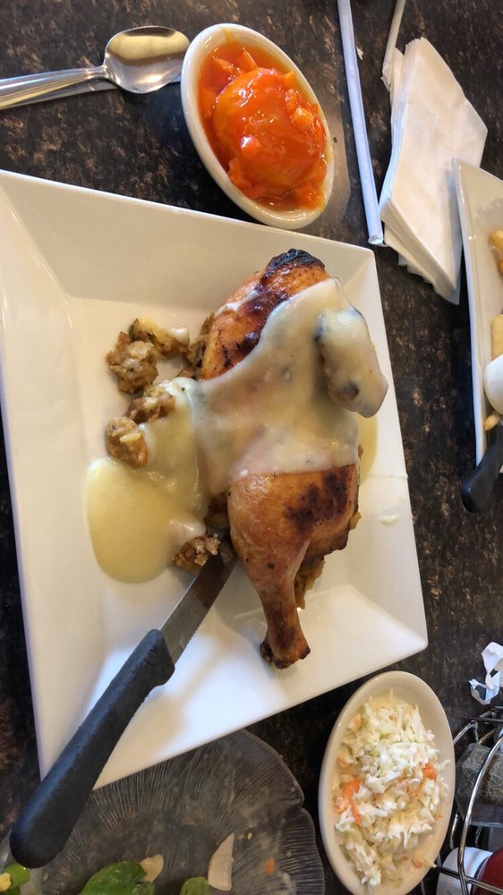 Half chicken and stuffing Yelp