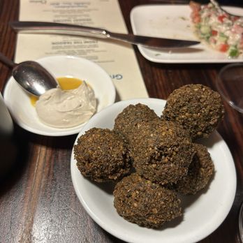 Bustan - Falafel with tahini and amba - Mediterranean Near Me - New York, New York Bustan - Falafel with tahini and amba - Mediterranean Near Me - New York, New York