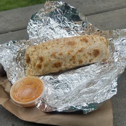 Breakfast burrito Egg, cheese, potatoes, w/ added rice