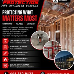 Impact Fire Protection - Code-Compliant Installations
 Built for New Construction
 Reliable, Professional Service
 Licensed & Insured - C16 1029111