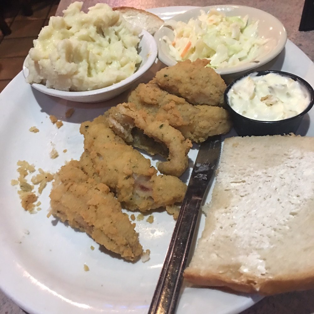 Three Guys and a Grill - Perch dinner, hand breaded. (Some already eaten). Very good. Mashed potatoes were bland without gravy. - American Near Me - Elkhart Lake, Wisconsin Three Guys and a Grill - Perch dinner, hand breaded. (Some already eaten). Very good. Mashed potatoes were bland without gravy. - American Near Me - Elkhart Lake, Wisconsin