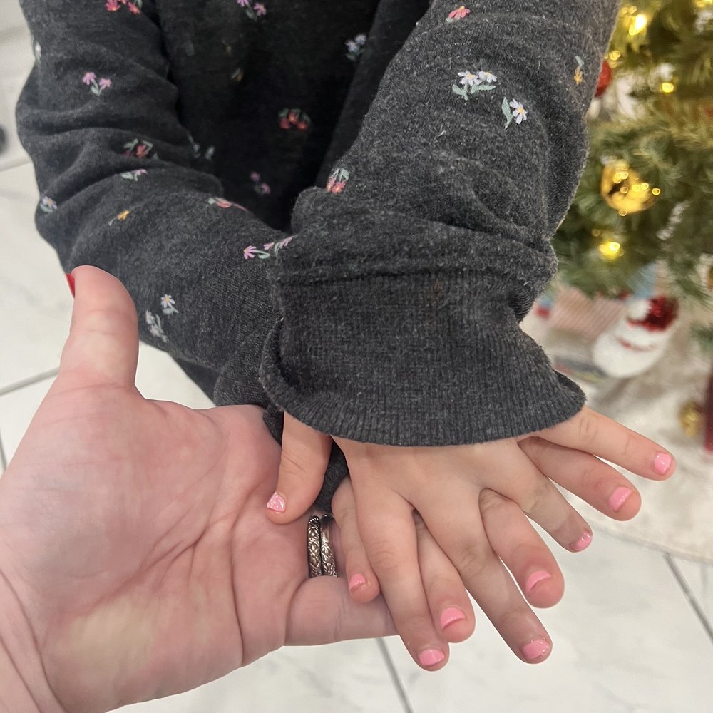 iNails - Sevierville - Pink gel mani with snowflakes - Nail Salons Near Me - Sevierville, Tennessee iNails - Sevierville - Pink gel mani with snowflakes - Nail Salons Near Me - Sevierville, Tennessee
