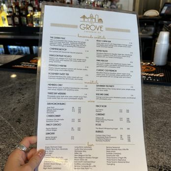 The Grove - Menu - Bars Near Me - Savannah, Georgia The Grove - Menu - Bars Near Me - Savannah, Georgia