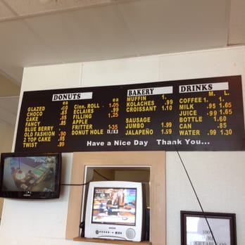 Yun Donut - a menu on the wall - Donuts Near Me Yun Donut - a menu on the wall - Donuts Near Me