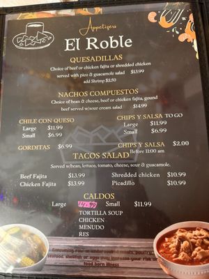 Menu photo 2 El Roble Kyle, TX