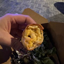 Mac and Cheese Egg-rolls with spicy tomato bisque sauce. Delish Mac and Cheese Egg-rolls with spicy tomato bisque sauce. Delish