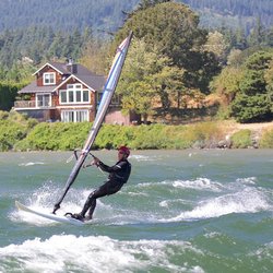 Columbia Gorge River House - View of our home from the water!