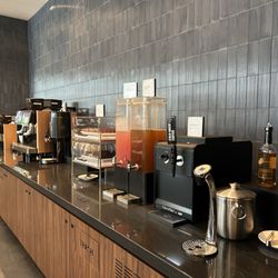 Centurion Lounge DCA - Self served coffee, tea, juice, and water
