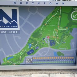 Northtown Park and Disc Golf Course - Disc golf course map located near #1 tee pad
