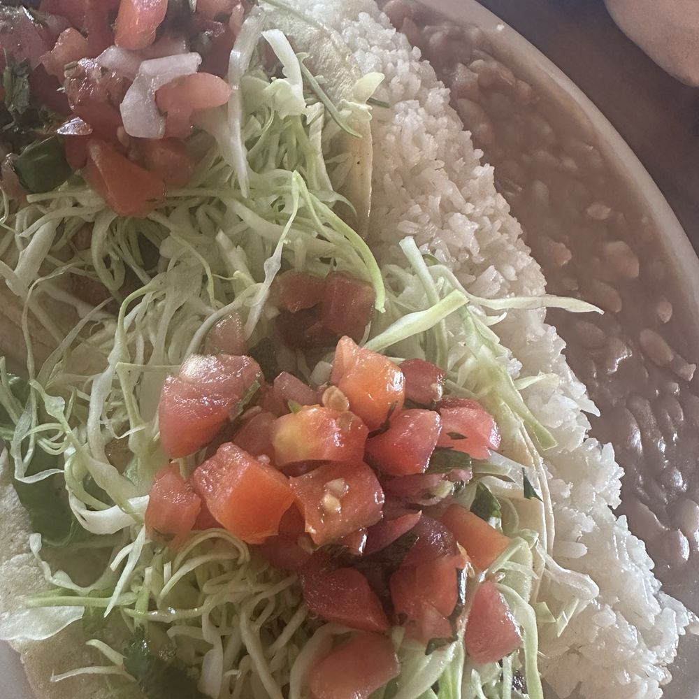 Blackened fish taco plate