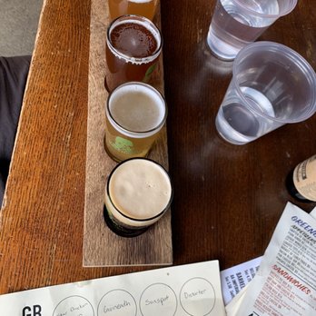 Greenbush Brewing - Greenbush Brewing Co flight - Barbeque Near Me - Sawyer, Michigan