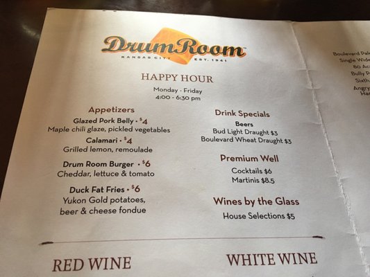 Menu photo 7 The Drum Room Lounge Kansas City, MO Menu photo 7 The Drum Room Lounge Kansas City, MO