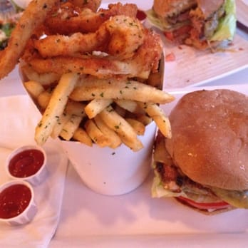 Burger Lounge - Turkey burger and half half side - Burgers Near Me - Beverly Hills, California Burger Lounge - Turkey burger and half half side - Burgers Near Me - Beverly Hills, California