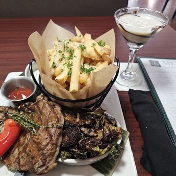 Edible Passport - Steak fries, fries and charred Brussel sprouts - Cooking Classes Near Me - Blue Island, Illinois
