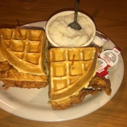 City Star Family Diner - Chicken and Waffles with grits