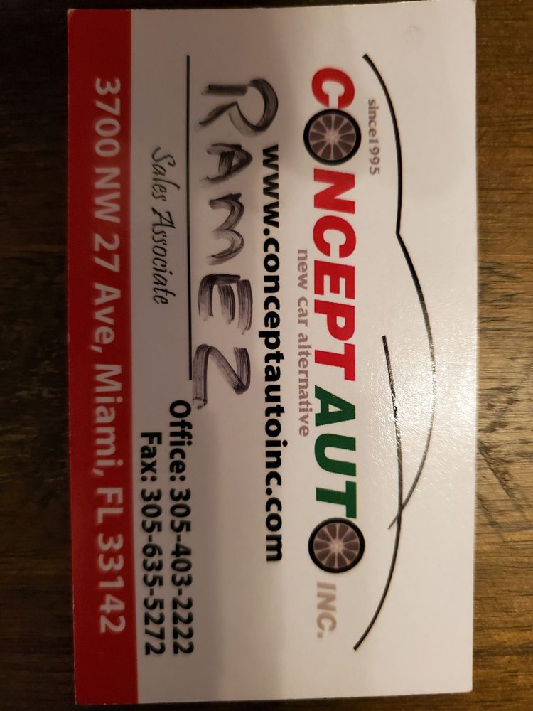 CONCEPT AUTO SALES Updated September 2024 3700 NW 27th Ave, Miami