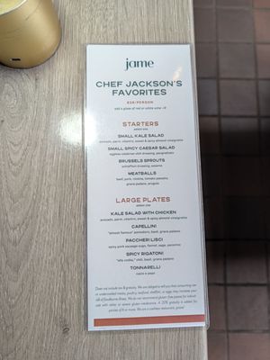 Menu photo 1 Jame Enoteca El Segundo, CA